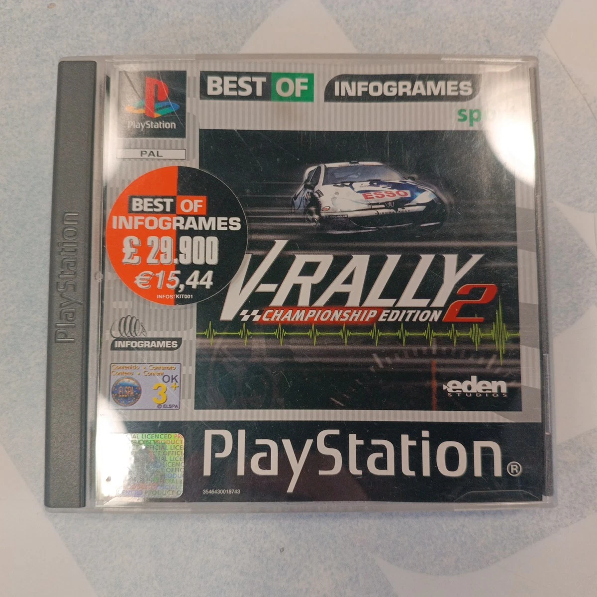 V-Rally 2 Championship Edition PlayStation 1 PS1 Sony Best Of Infogrames